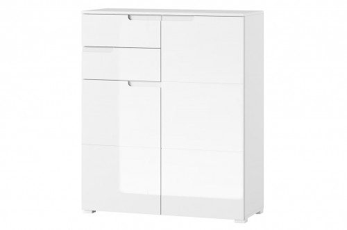 Комод SELENE 7 SZYNAKA білий мат / білий глянець